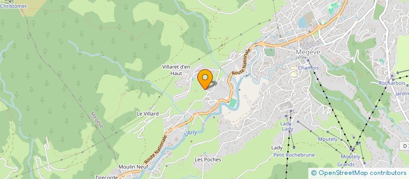 localisation de l'entreprise HOTEL ALPAGA  MEGEVE