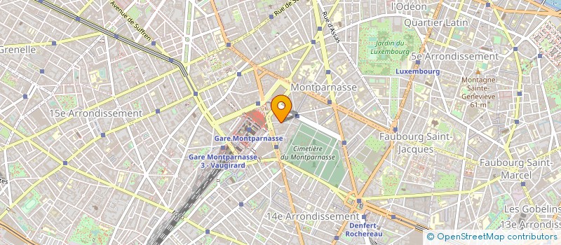 localisation de l'entreprise HOTEL ARCADIE MONTPARNASSE  PARIS