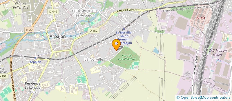 localisation de l'entreprise HOTEL ARPEGE à ARPAJON