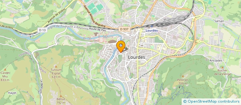 localisation de l'entreprise HOTEL ATRIUM  LOURDES