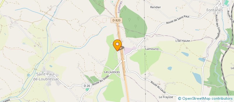 localisation de l'entreprise HOTEL AU CHARME DU LEVAT  SAINT-PAUL-FLAUGNAC