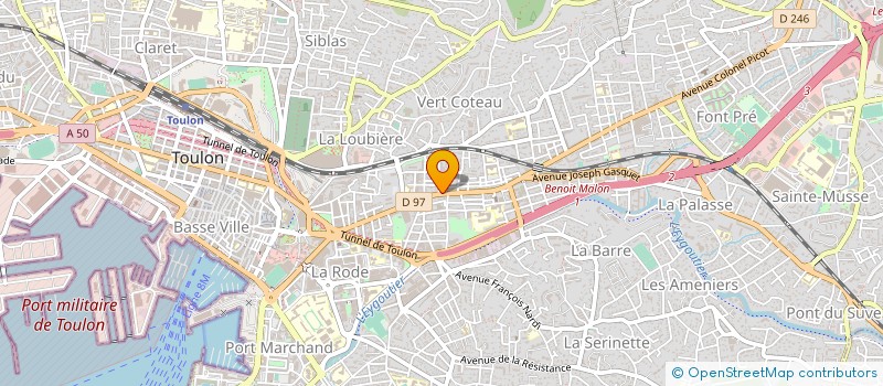 localisation de l'entreprise HOTEL AUX TROIS MURIERS  TOULON