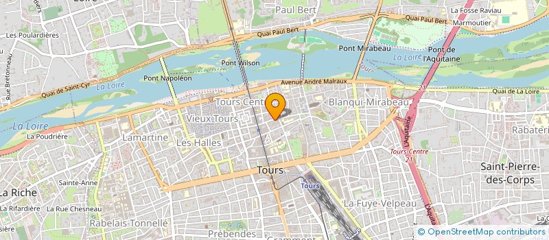 localisation de l'entreprise HOTEL BALZAC à TOURS