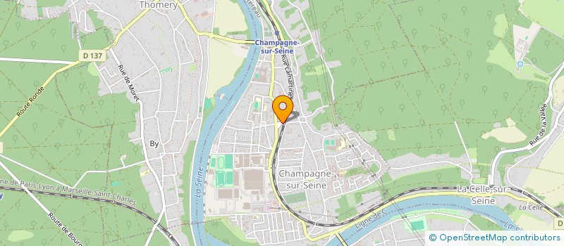 localisation de l'entreprise HOTEL BAR RESTAURANT L'AVENIR  CHAMPAGNE-SUR-SEINE