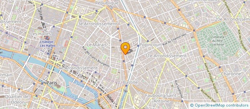 localisation de l'entreprise HOTEL BASTILLE DE LAUNAY  PARIS