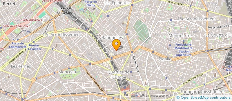 localisation de l'entreprise HOTEL BATIGNOLLES VILLIERS  PARIS