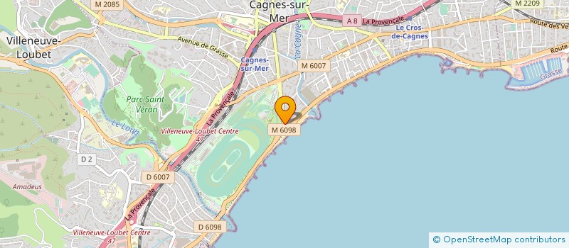 localisation de l'entreprise HOTEL BEACH TIERCE à CAGNES-SUR-MER