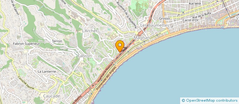 localisation de l'entreprise HOTEL BEL AZUR à NICE