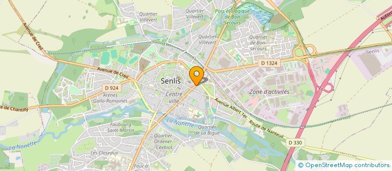 localisation de l'entreprise HOTEL BELLON  SENLIS