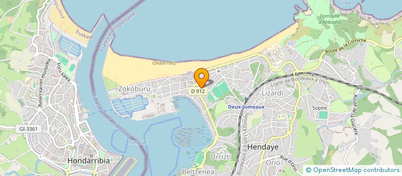 localisation de l'entreprise HOTEL BERGERET SPORT à HENDAYE