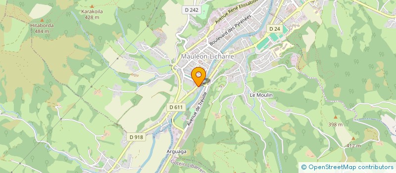 localisation de l'entreprise HOTEL BIDEGAIN  MAULEON-LICHARRE