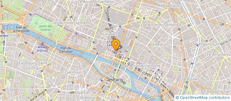 localisation de l'entreprise HOTEL BRASSERIE CHATELET LES HALLES  PARIS