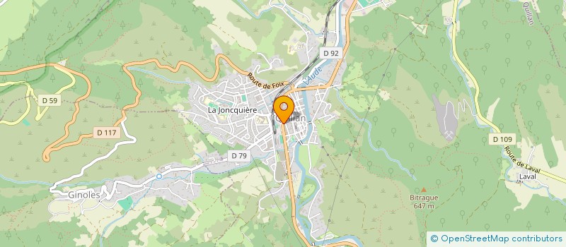 localisation de l'entreprise HOTEL CARTIER RESTAURANT LES 3 QUILLES  QUILLAN