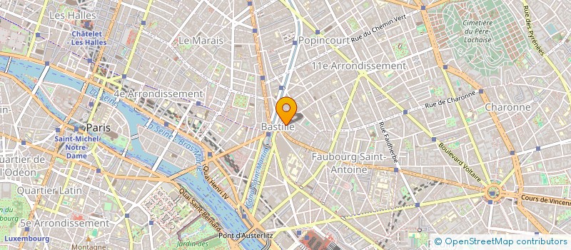 localisation de l'entreprise HOTEL CENTRAL BASTILLE  PARIS