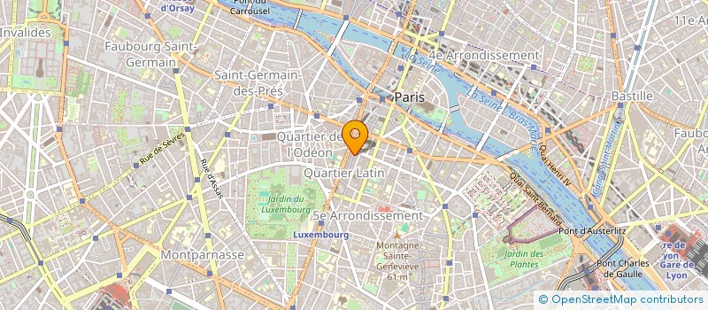 localisation de l'entreprise HOTEL CENTRAL CHAMPOLLION  PARIS