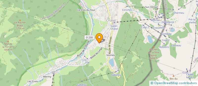 localisation de l'entreprise HOTEL CLUB LES COMBELLES  CHATEL