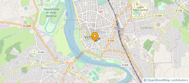 localisation de l'entreprise HOTEL COLBERT à VICHY