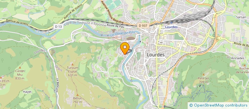 localisation de l'entreprise HOTEL CONCORDE  LOURDES