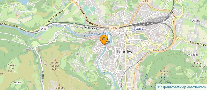 localisation de l'entreprise HOTEL CONTINENTAL  LOURDES