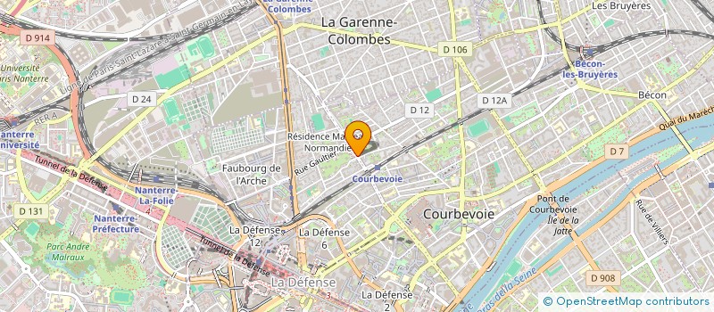 localisation de l'entreprise HOTEL COURSEINE à COURBEVOIE