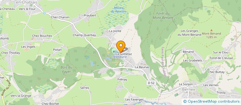 localisation de l'entreprise HOTEL CRO-BIDOU ET SES CHALETS  SAINT-PAUL-EN-CHABLAIS