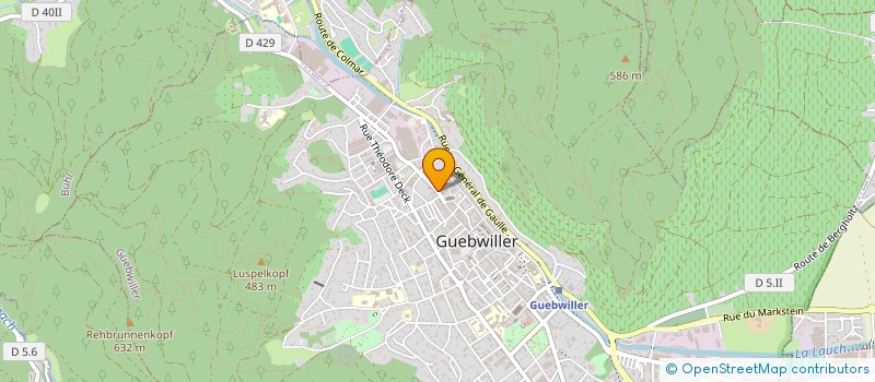 localisation de l'entreprise HOTEL D'ALSACE à GUEBWILLER