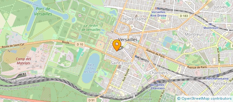 localisation de l'entreprise HOTEL D'ANGLETERRE à VERSAILLES