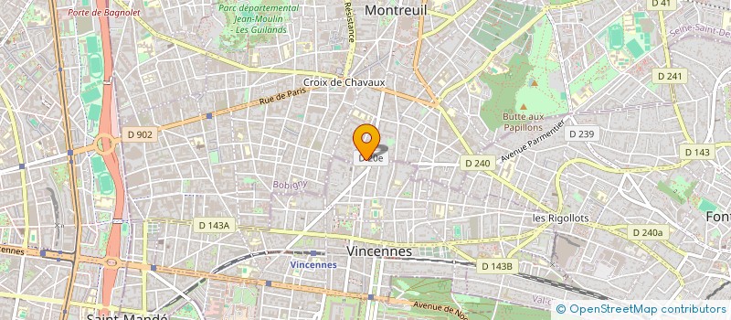 localisation de l'entreprise HOTEL D'ANJOU à MONTREUIL