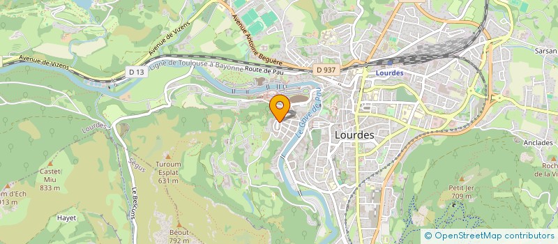 localisation de l'entreprise HOTEL D'IRLANDE  LOURDES