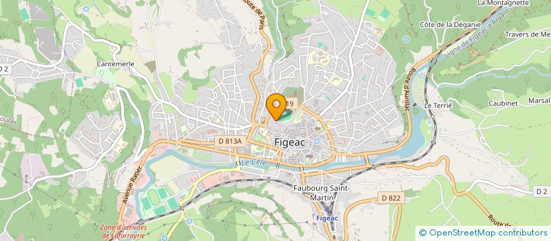 localisation de l'entreprise HOTEL DE BOSCREDON  FIGEAC