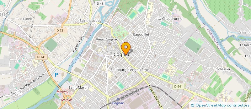 localisation de l'entreprise HOTEL DE FRANCE à COGNAC