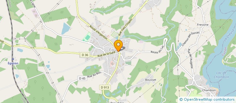 localisation de l'entreprise HOTEL DE FRANCE à EGUZON-CHANTOME