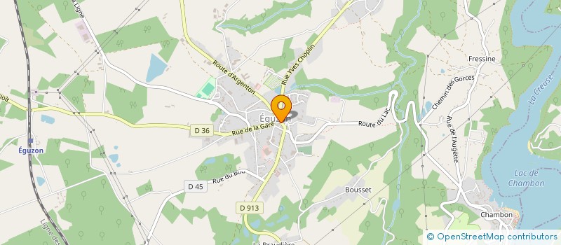 localisation de l'entreprise HOTEL DE FRANCE à EGUZON-CHANTOME