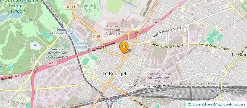 localisation de l'entreprise HOTEL DE L AEROPORT à LE BOURGET