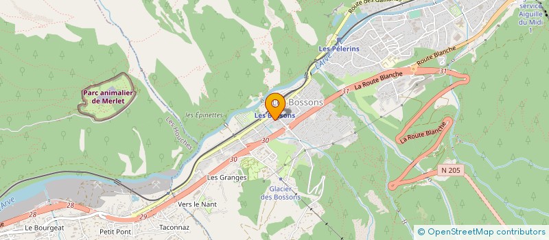 localisation de l'entreprise HOTEL DE L AIGUILLE DU MIDI  CHAMONIX-MONT-BLANC