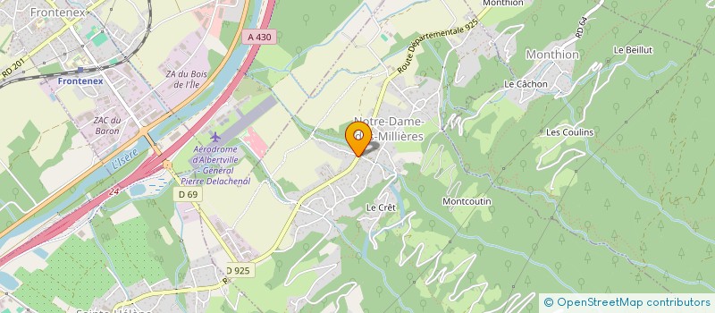 localisation de l'entreprise HOTEL DE LA BOULANGERIE  NOTRE-DAME-DES-MILLIERES