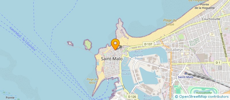 localisation de l'entreprise HOTEL DE LA CITE  SAINT-MALO
