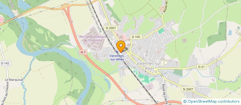 localisation de l'entreprise HOTEL DE LA GARE à VARENNES-SUR-ALLIER