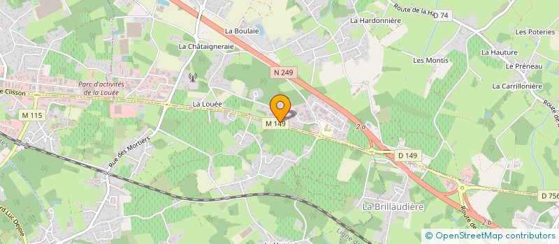 localisation de l'entreprise HOTEL DE LA LOUEE à HAUTE-GOULAINE