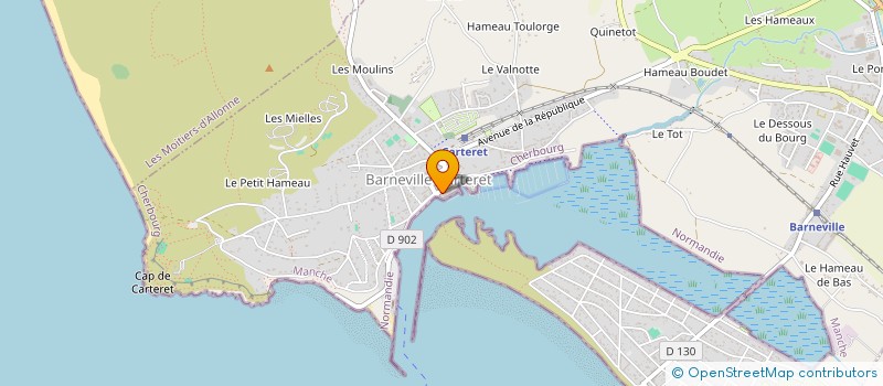 localisation de l'entreprise HOTEL DE LA MARINE  BARNEVILLE-CARTERET