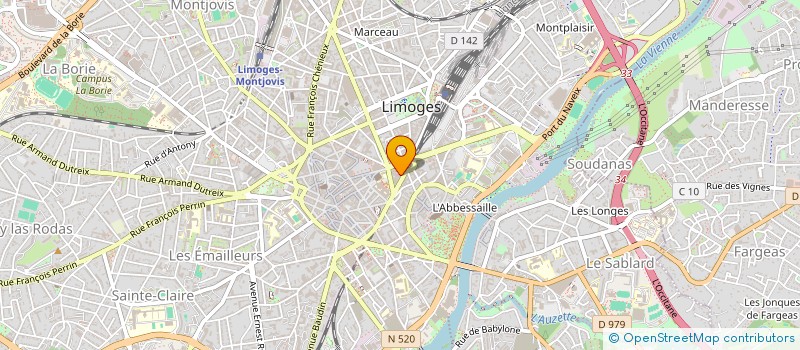 localisation de l'entreprise HOTEL DE LA PAIX à LIMOGES