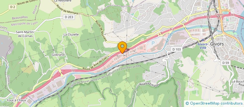 localisation de l'entreprise HOTEL DE LA PAIX  GIVORS