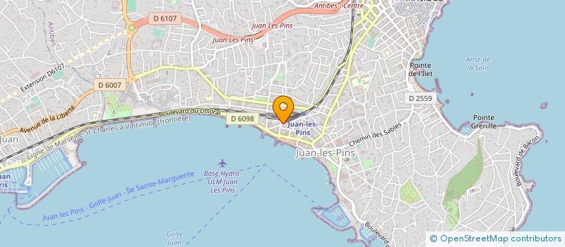 localisation de l'entreprise HOTEL DE LA PLAGE à ANTIBES