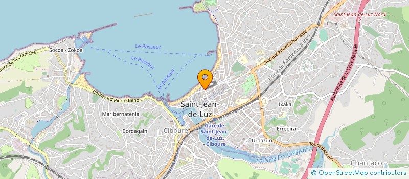 localisation de l'entreprise HOTEL DE LA PLAGE à SAINT-JEAN-DE-LUZ