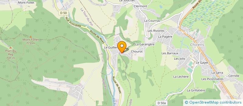 localisation de l'entreprise HOTEL DE LA POSTE  CHIRENS