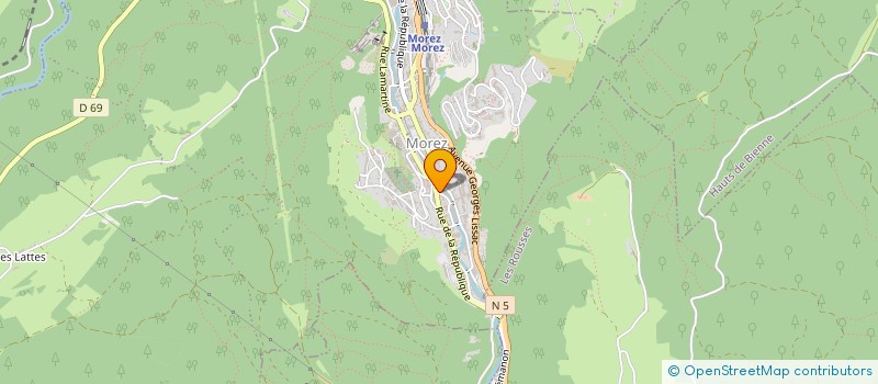 localisation de l'entreprise HOTEL DE LA POSTE SARL  HAUTS DE BIENNE