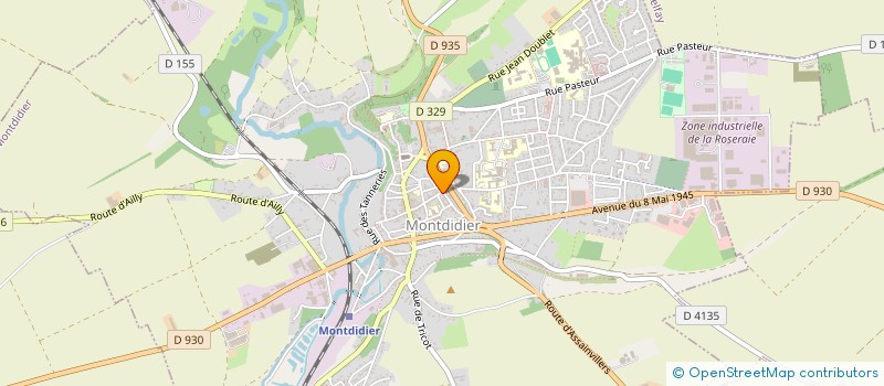 localisation de l'entreprise HOTEL DE LA RENAISSANCE  MONTDIDIER