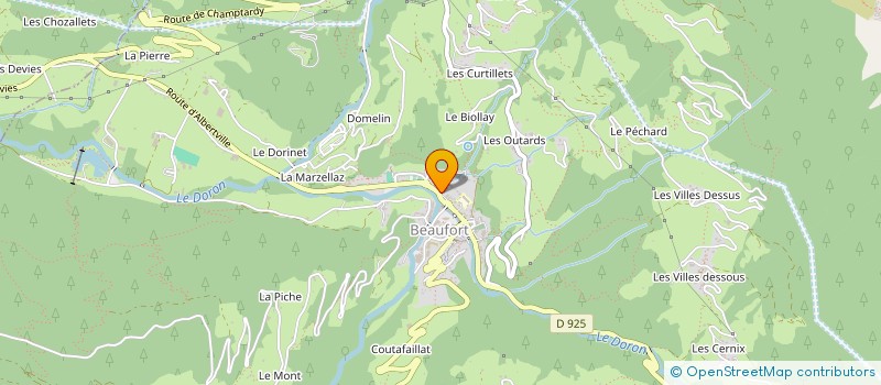 localisation de l'entreprise HOTEL DE LA ROCHE à BEAUFORT