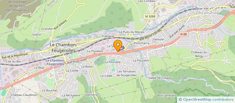 localisation de l'entreprise HOTEL DE LA TOUR SAINT-ETIENNE SUD  LE CHAMBON-FEUGEROLLES