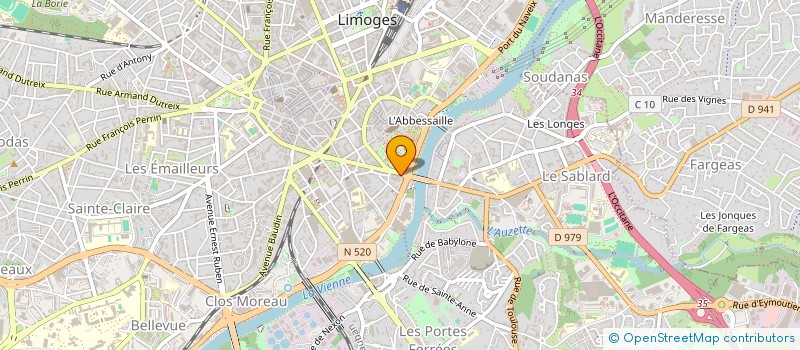 localisation de l'entreprise HOTEL DE LYON à LIMOGES